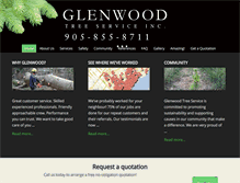 Tablet Screenshot of glenwoodtree.ca